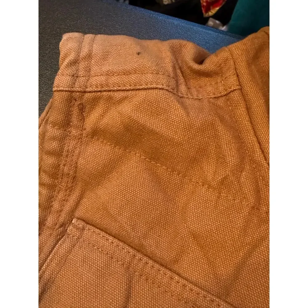 Wrangler Workwear Vest Men's L Tan Utility Zip Up Carpenter Outdoor Work
